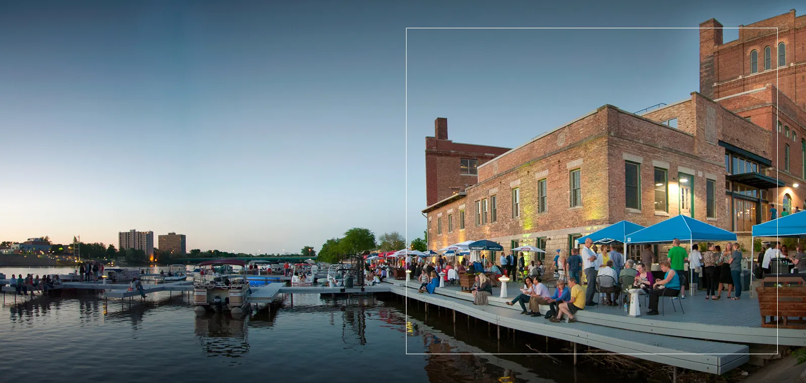 Outside dock at Prairie Street Brewing Company